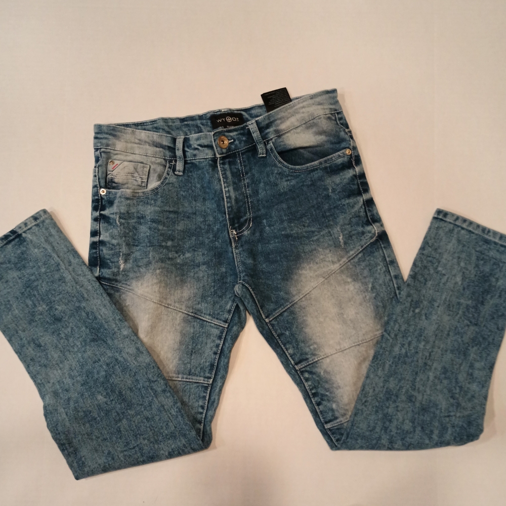 WTO2 Stylish Men's Slim Denim Jeans Size 32x30
